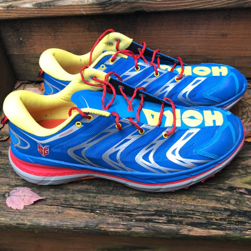 Hoka One One speedgoat blue men’s 11.5 running shoe - trail hiking shoe